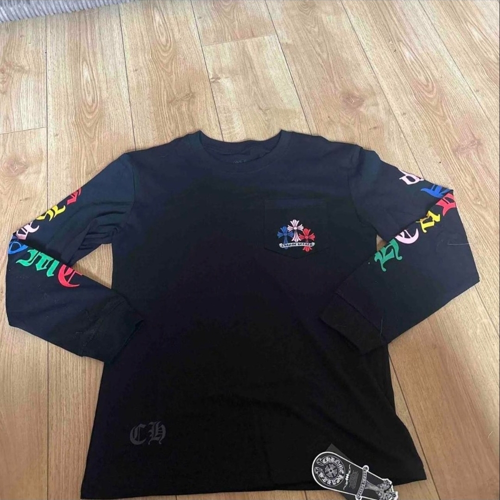 Chrome Hearts Multi Color Cross Cemetery L/S T-shirt Black